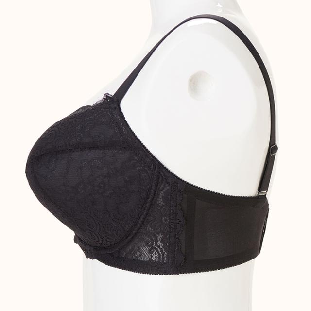 【NEW】お試しブラ 黒 3/4カップ・谷間