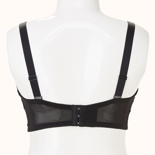 【NEW】お試しブラ 黒 3/4カップ・谷間