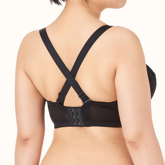 【NEW】お試しブラC 黒 3/4カップ・丸胸