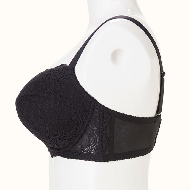 【NEW】お試しブラC 黒 3/4カップ・丸胸