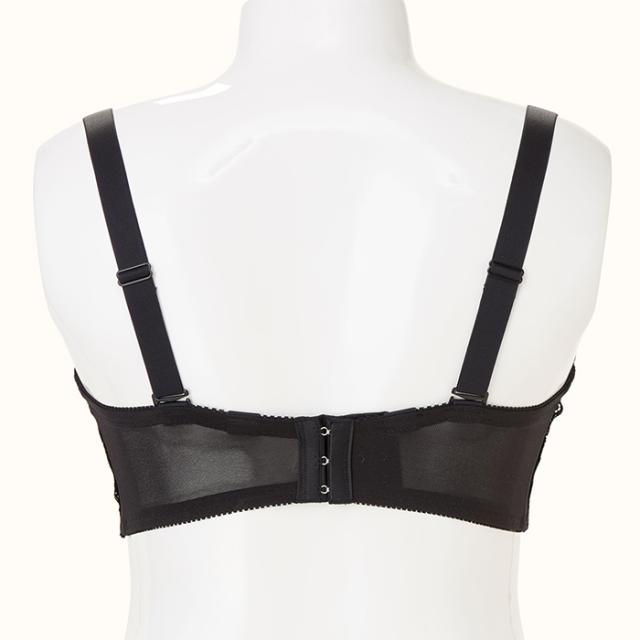 【NEW】お試しブラC 黒 3/4カップ・丸胸