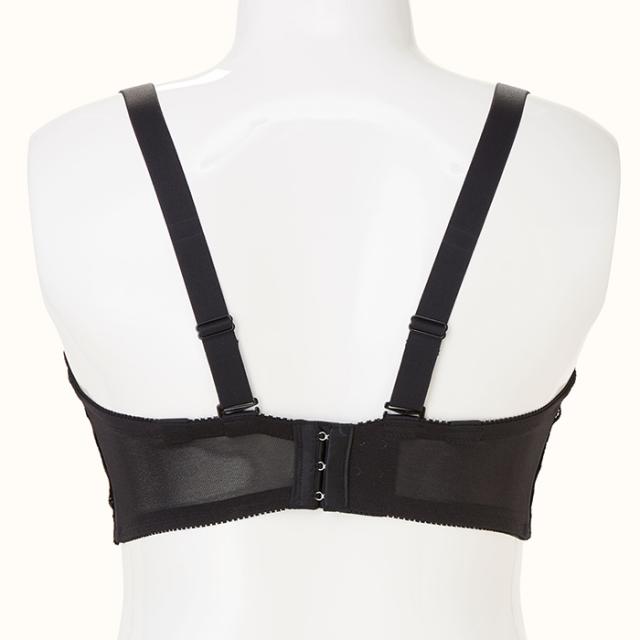 【NEW】お試しブラC 黒 3/4カップ・丸胸