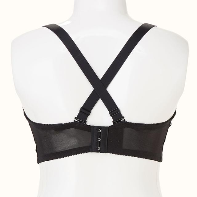 【NEW】お試しブラC 黒 3/4カップ・丸胸