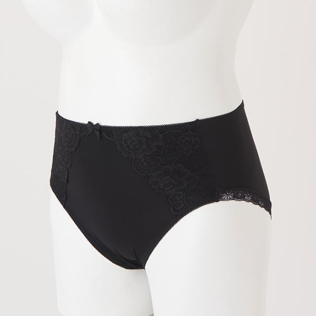 レース付きハイライズ・黒