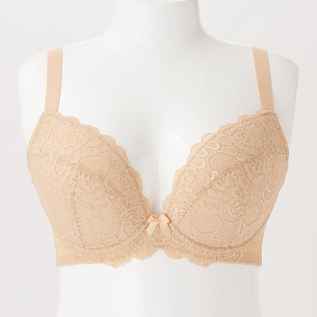 お試しブラVer2.5ベージュ 3/4カップ・谷間