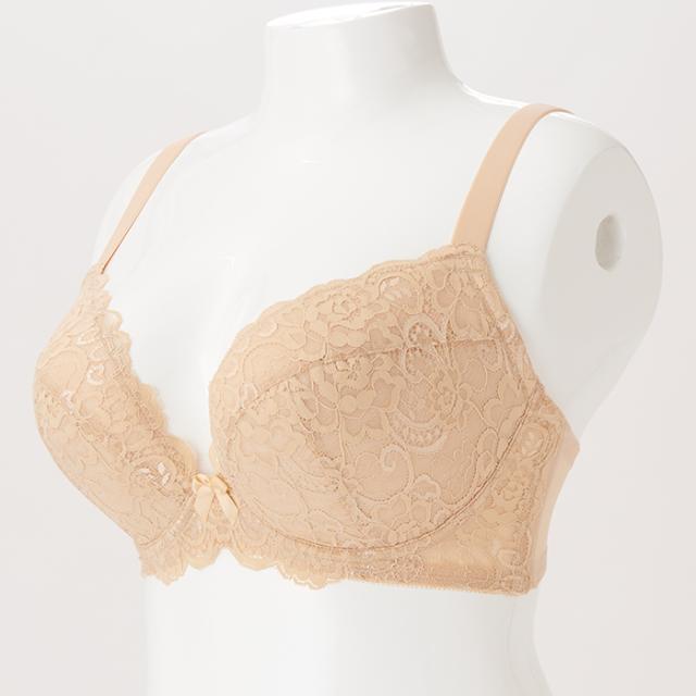 お試しブラVer2.5ベージュ 3/4カップ・谷間