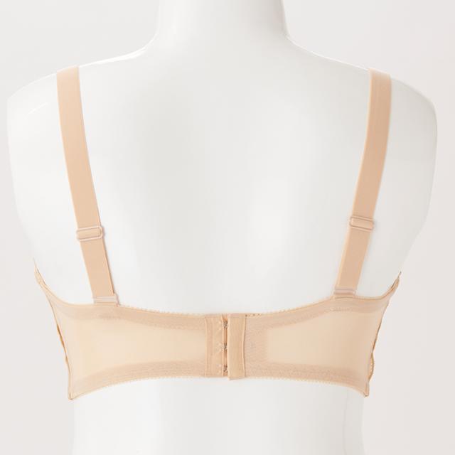 お試しブラVer2.5ベージュ 3/4カップ・谷間