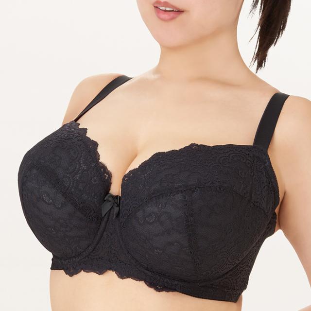 【NEW】お試しブラ 黒 3/4カップ・寄せ上げ