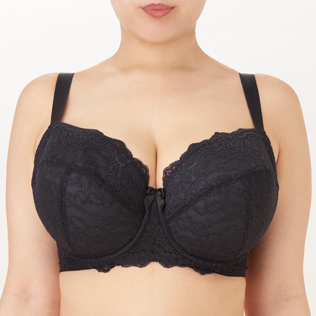 【NEW】お試しブラ 黒 3/4カップ・寄せ上げ