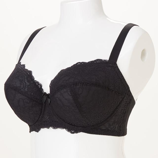 【NEW】お試しブラ 黒 3/4カップ・寄せ上げ