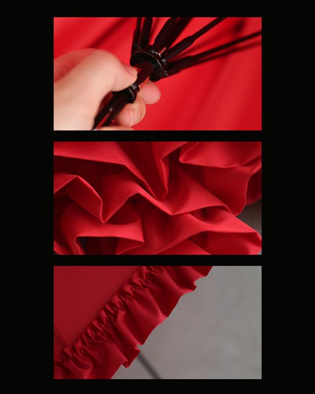 新作10月1日 「咲き続けよう、私らしく」花束アンブレラ cawaii fne00014 1年中 旅行 野外 日常使い ヘビロテ おでかけ 休日 贈り物 プレゼント ギフト 日除け 晴雨兼用 雨傘 レッド フリル 上品 レディース ファッション 大人 ママ ミセス 30代 40代 50代 60代