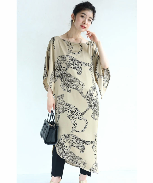 NEW在庫 スリット袖 ヒョウ柄 ロング チュニック トップス w53679 cawaii 春 夏 夏新作 スリット袖 半袖 チュニックワンピ ワンピース 柄 アニマの通販はau PAY マーケット - CAWAII|商品ロットナンバー:510 驚きの破格値2022