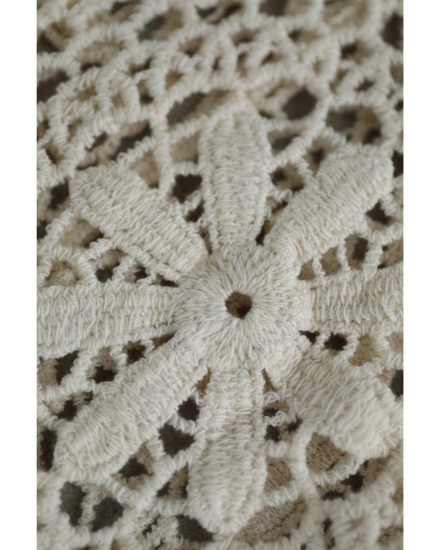 再入荷8月9日 美しい柄を纏うクロシェロングカーディガン cawaii