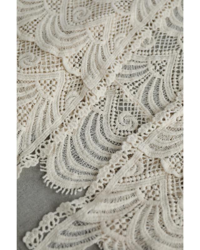 再入荷8月9日 美しい柄を纏うクロシェロングカーディガン cawaii