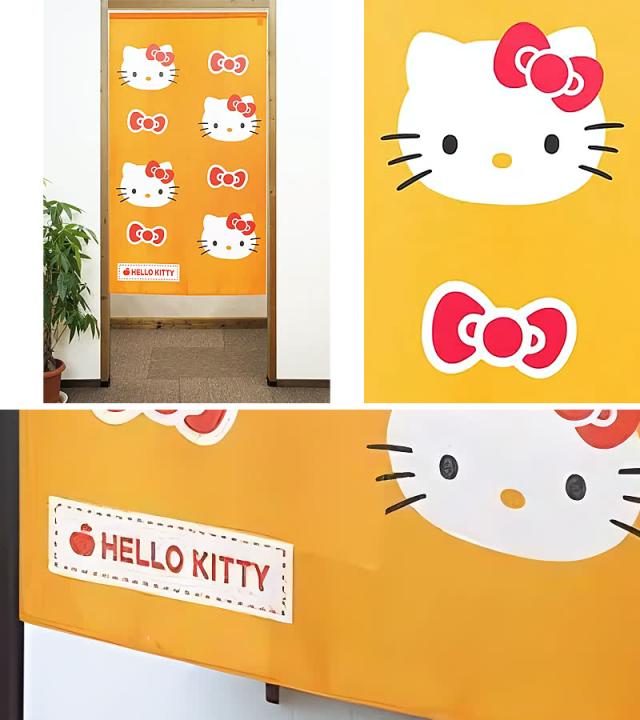 ハローキティりぼん のれん 通路の使用画像と拡大