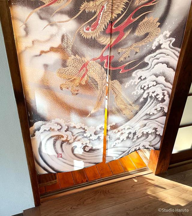 のれん 五爪神龍