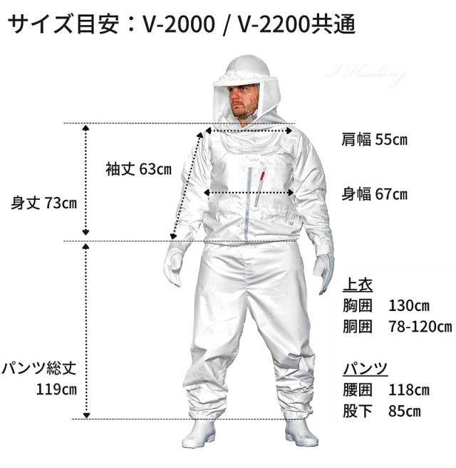 ラプターPROサイズ目安 V-2000 V-2200共通