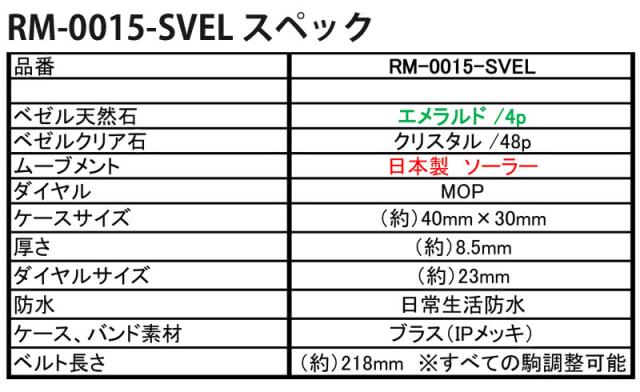 RM-0015-SVEL スペック