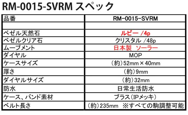 RM-0015-SVRM スペック