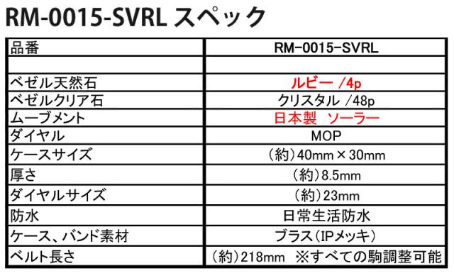 RM-0015-SVRL スペック