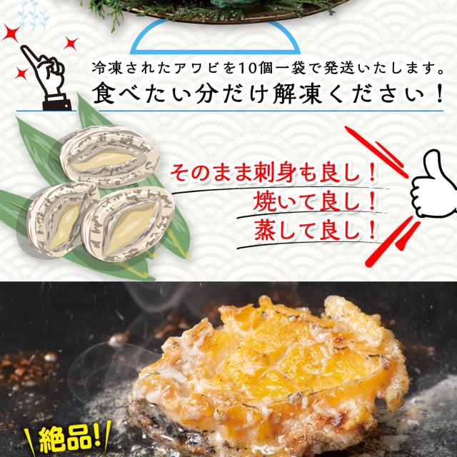 お刺し身　蝦夷アワビ（殻付き）