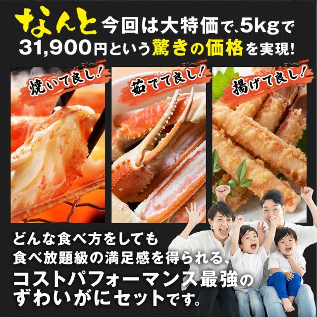 本ズワイ蟹5L 12〜15肩 5.4kg