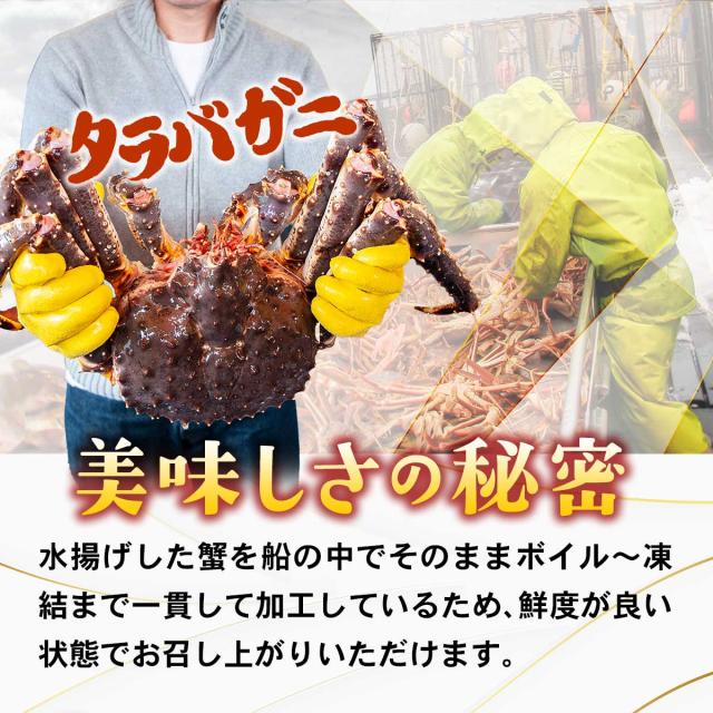 大きな5Lサイズ 本タラバ蟹 半むき身セット 総重量1kg