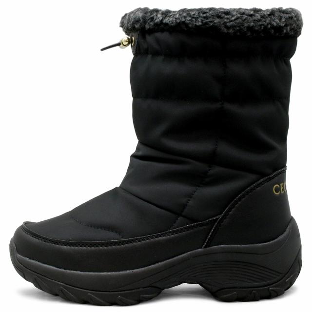 防水仕様 ボア付 キルティング ブーツ