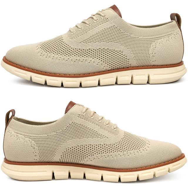 軽量 ニット レースアップ カジュアルシューズ