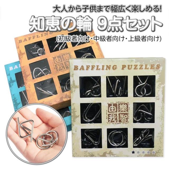 知恵の輪☆12点セット☆即購入可☆ 知恵の輪9点セット 初級/中級/上級/超上級向け 選べる難易度