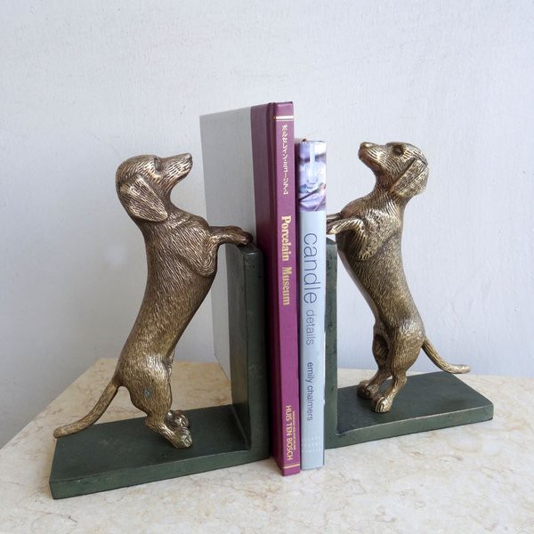 ブックエンド アンティーク アイアン 犬 dof ドッグ Bookend ブック