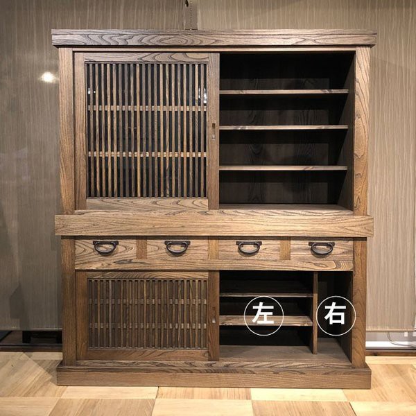 最大80％オフ 水屋箪笥 茶箪笥 食器棚 和家具 民芸調家具 アンティーク タモ 家具