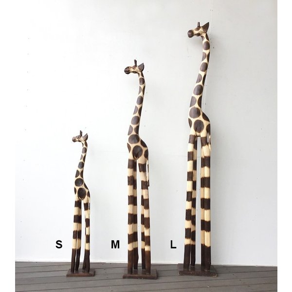 ロングセラー きりん キリン Giraffe 麒麟 置物 置き物 雑貨 インテリア オブジェ アジアン雑貨 バリ 木製 エスニック 新品即決 Www Iacymperu Org