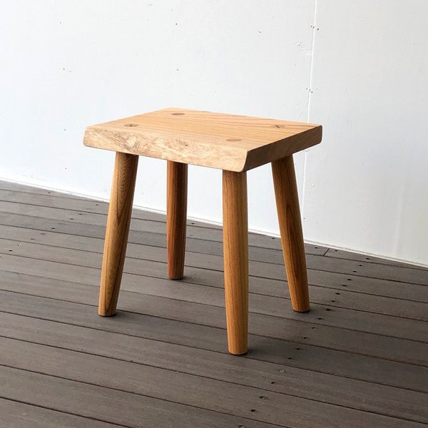スツール 木製 椅子 一枚板 おしゃれ 北欧 玄関スツール けやき