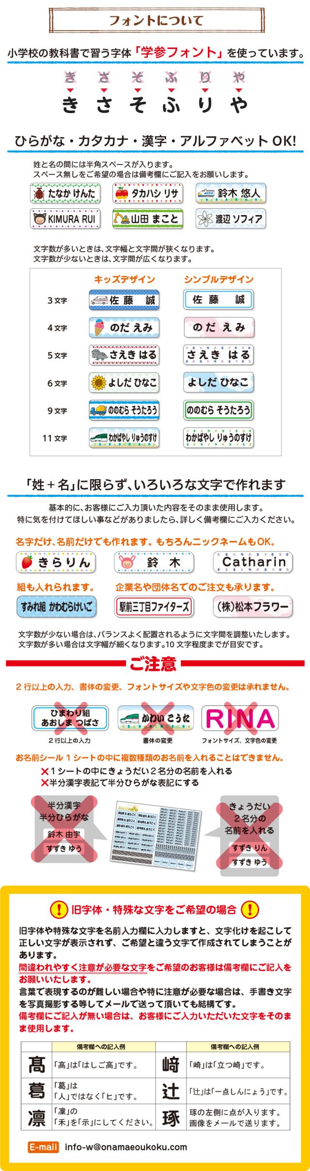 書体/フォントについて