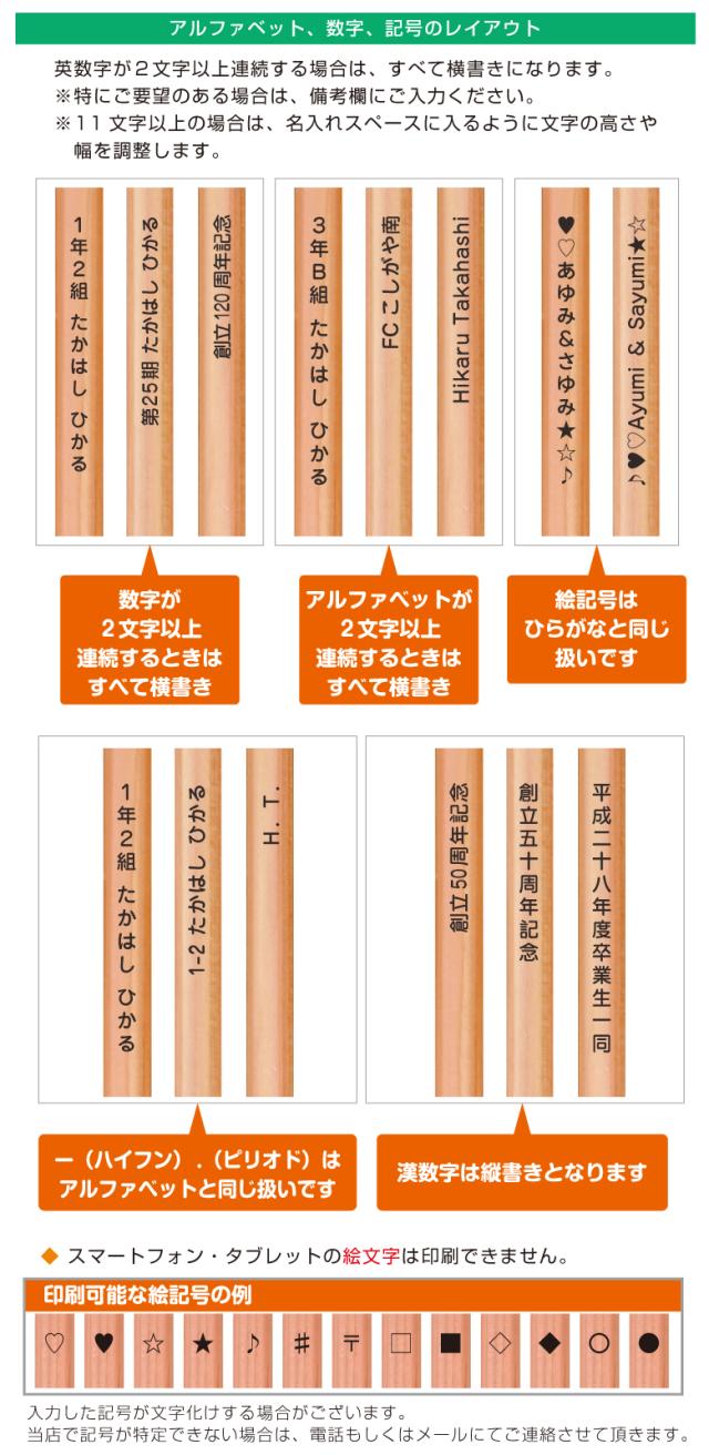 名入れ鉛筆(イラスト)レイアウトについて?