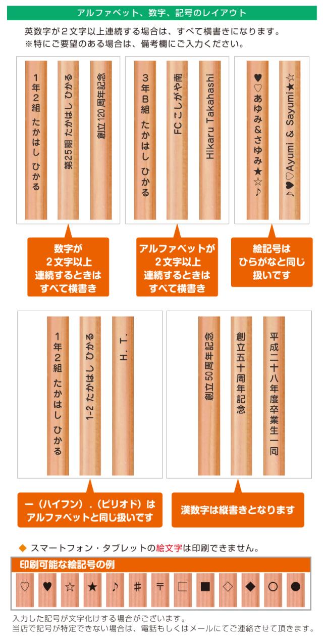 名入れ鉛筆(シンプル)レイアウトについて?