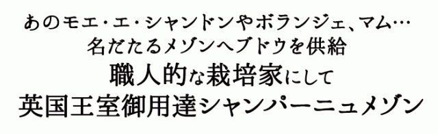職人的な栽培家にして英国王室御用達シャンパーニュメゾン