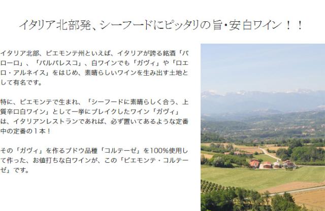 イタリア北部発、シーフードにピッタリの旨・安白ワイン！！