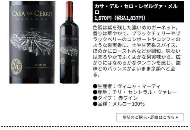 カサ・デル・セロ・レゼルヴァ・メルロ