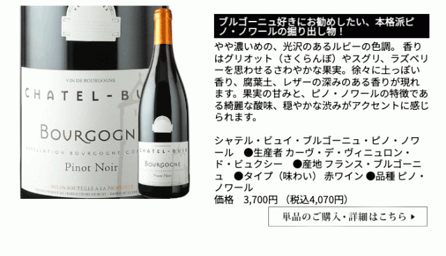 シャテル・ビュイ・ブルゴーニュ・ピノ・ノワール
