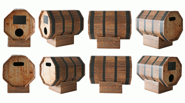 ボックスワイン・樽サーバー・木目