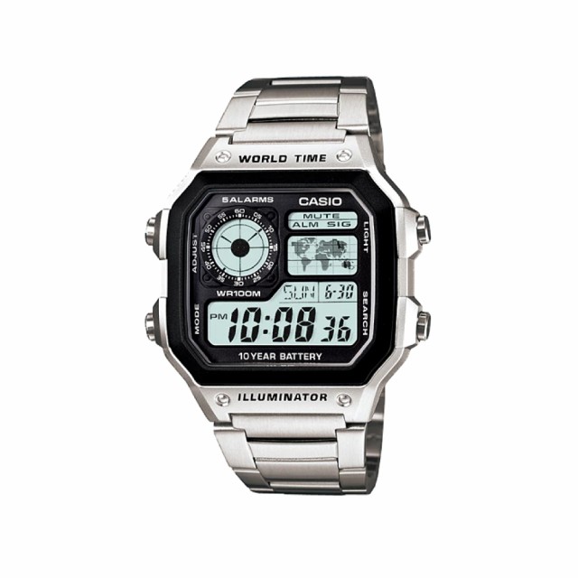 即納】CASIO STANDARD カシオ スタンダード デジタル シルバー メタル