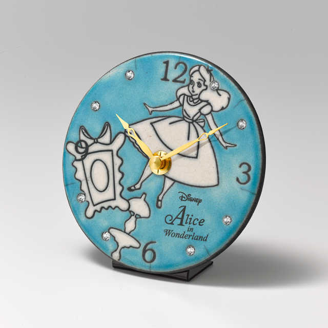 アントニオ　ザッカレラ　不思議の国のアリス　RHYTHM時計 即納】RHYTHM リズム 掛け時計 置き時計 Pottery Clock