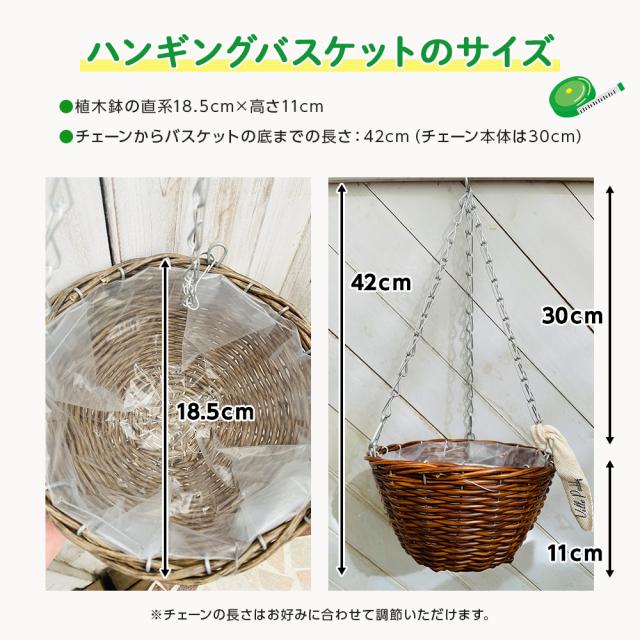 PPラタンバスケットハンギングS【選べる2色】
