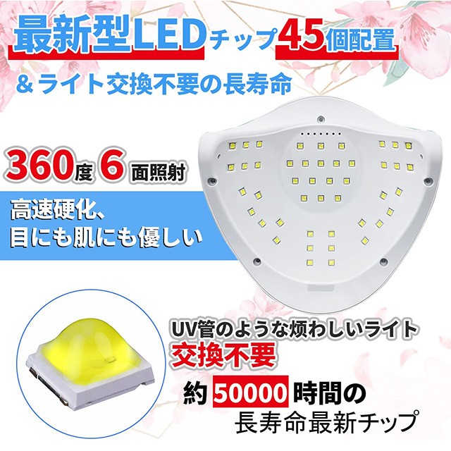 即納」ネイルドライヤー ジェルネイルライト ハイパワ 150W 高速硬化