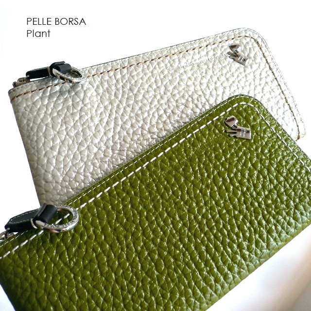 ノベルティ PELLE BORSA ペレボルサ 長財布 レザー L字ファスナー