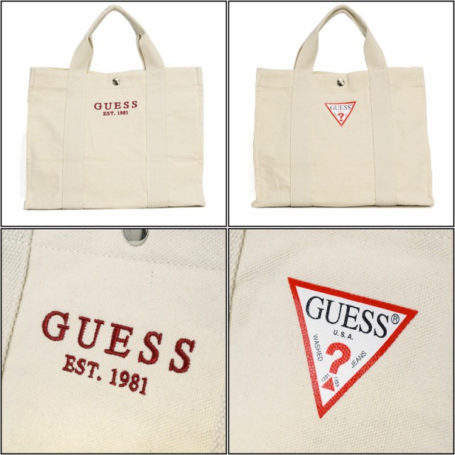 SALE特価】GUESS コットン ミニトートバッグ ショルダーベルト付 41014