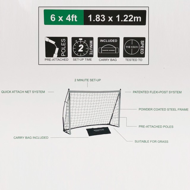 最安 Quickplay クイックプレイ ポータブル フットサルゴール 2台セット 1 m 1 22m 1秒でセットアップ 新品 組み立て式 移動式 可搬式 全国宅配無料 Bayounyc Com