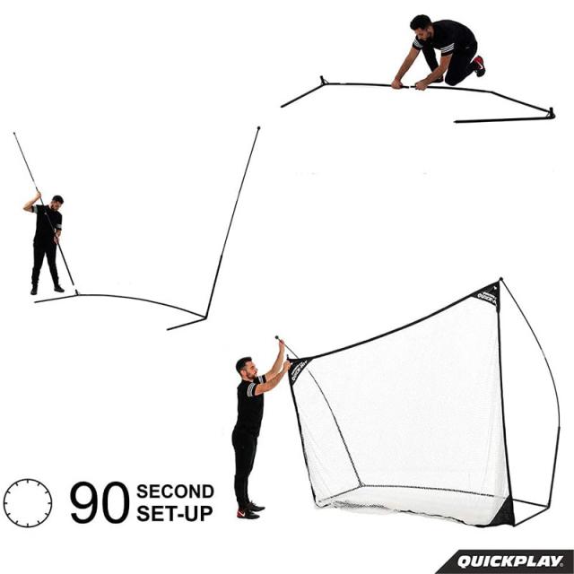 QUICKPLAY クイックプレイ マルチスポーツ対応 練習用ネット 2.4m x 2.4m クイックヒット 90秒セットアップ【新品】 ヒッティングネット 移動式 可搬式 ゴルフ テニス 野球 ソフトボール %off